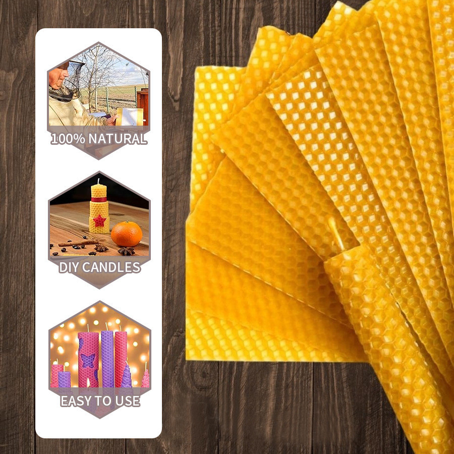 Beeswax Sheet Roll - 10/20/30 قطعة صفائح شمع العسل الطبيعي
