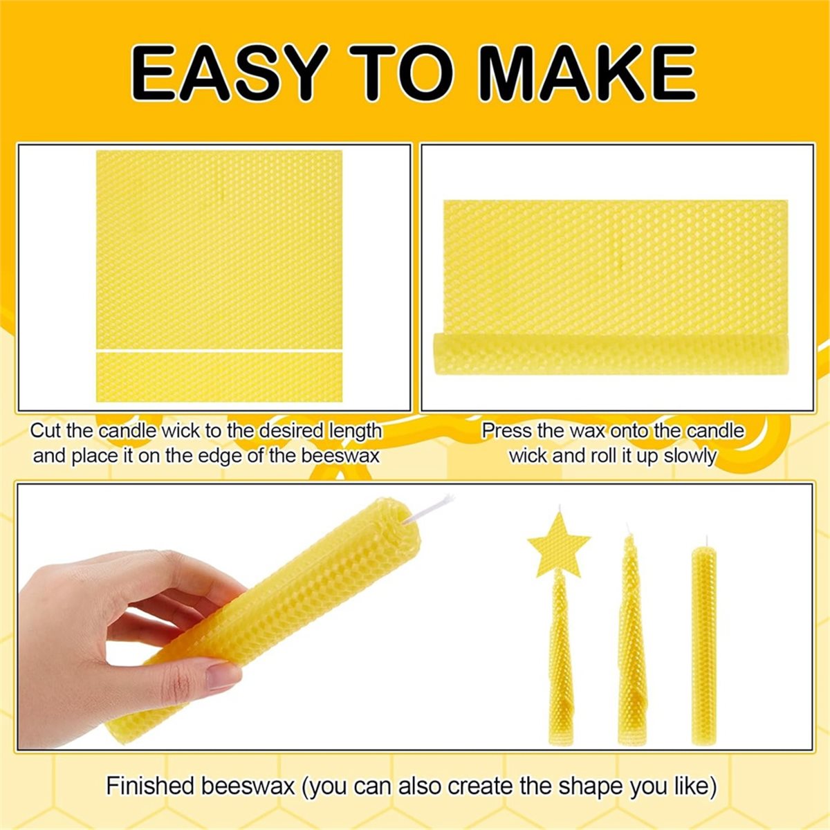 طقم صنع الشموع من شمع العسل 24 - مراجعة Beeswax Sheet Roll وسعره