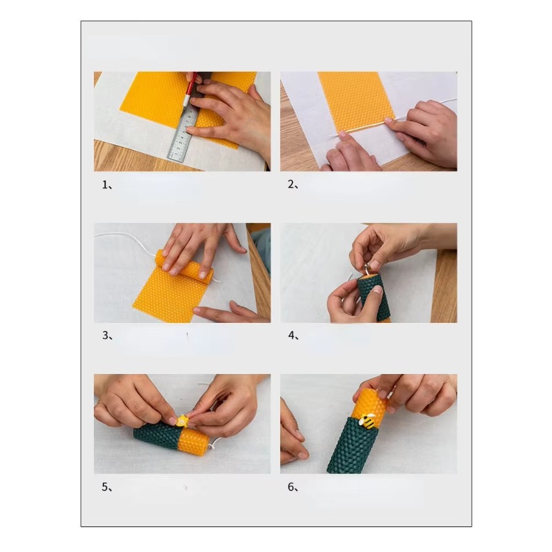 مجموعة من 12 قطعة شمع عسل النح - مراجعة Beeswax Sheet Roll وسعره