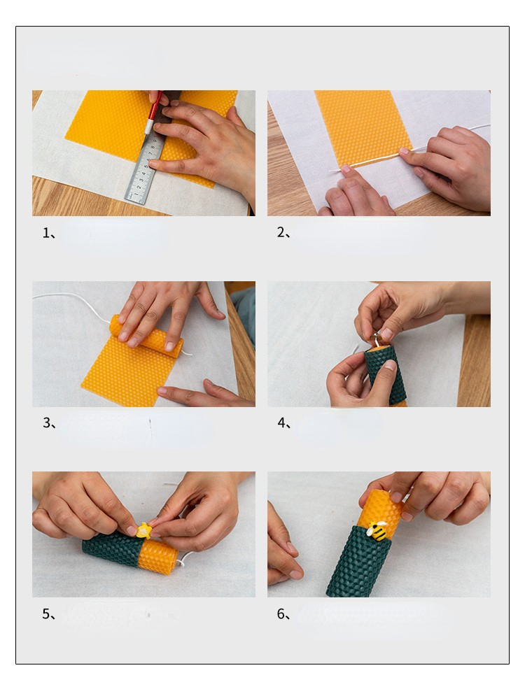 12 قطعة 15*20 سنتيمتر شمع العس - مراجعة Beeswax Sheet Roll وسعره